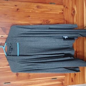 INC Heather Gray Waterfall Cardigan  (719)